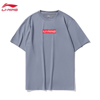 Lining 李宁 运动时尚系列男女同款短袖文化衫AHSQ326