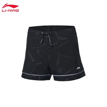 Lining 李宁 跑步系列女子防泼水运动短裤AKSQ002