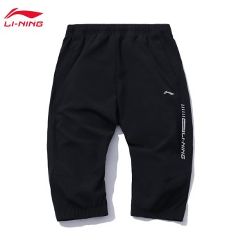 Lining 李宁 男小大童运动生活系列收口七分卫裤YKQQ025