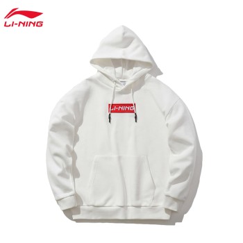 Lining 李宁 运动时尚系列男女同款套头连帽卫衣AWDP714