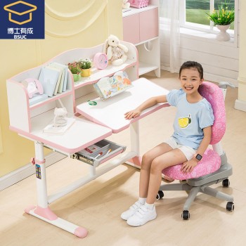 博士有成 儿童学习小学生书桌小孩写字桌W3110+502套装（赠台灯+椅套）
