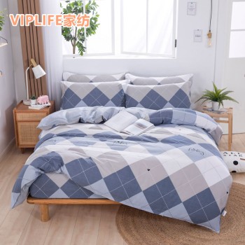 VIPLIFE [床笠套件系列]棉床笠四件套 1.5米