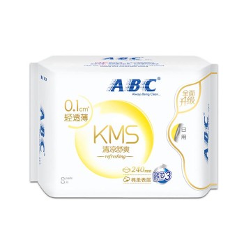 ABC日用棉柔排湿表层卫生巾