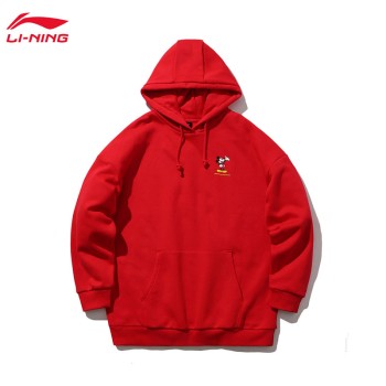 Lining 李宁 迪士尼米奇联名款女子套头连帽卫衣AWDP756