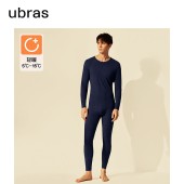 ubras 男士轻暖圆领柔暖肌底内衣套装 MJM443011