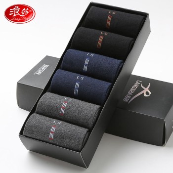 浪莎 男子高棉混色中筒袜 6双装 HX2261-6
