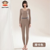 paulfrank 大嘴猴 女士加绒无痕保暖内衣套装 PFJNY244197W