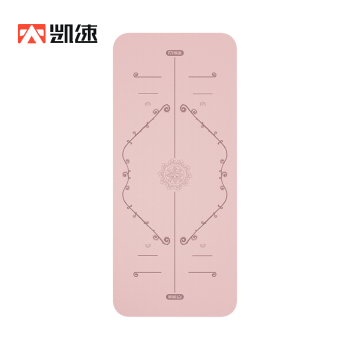 凯速 双色防滑加宽带体位线TPE瑜伽垫（送绑绳）EA18