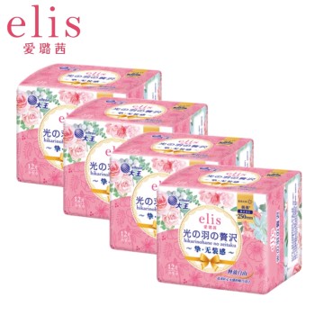 elis爱璐茜 大王日用卫生巾光羽奢适系列极薄棉柔250mm【4包装】