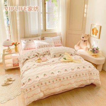 VIPLIFE [唯美系列]精梳棉四件套床单款（1.5-1.8m床）
