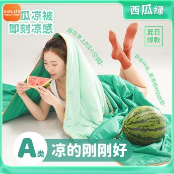 VIPLIFE 双面凉感凉西瓜色空调被-西瓜凉系列 单件夏被 180*200cm(礼盒装)