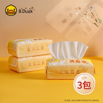B.Duck 小黄鸭 抽式洗脸巾（3包装）