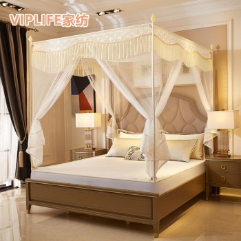 VIPLIFE [白凝系列]免安装三开门宫廷蚊帐1.8米床