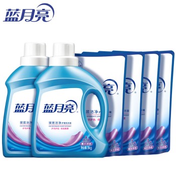 蓝月亮 薰衣草洁净洗衣液3kg*2+袋装500g*4