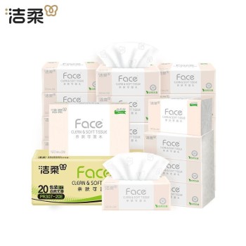 洁柔 Face粉软抽纸面巾 3层120抽*20包 PR307-20E