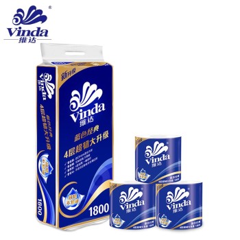 维达 蓝色经典有芯卫卷4层180克10卷