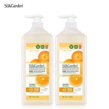SukGarden 蔬果园 橘采星光果蔬餐具净 (半透瓶) 1.28kg*2