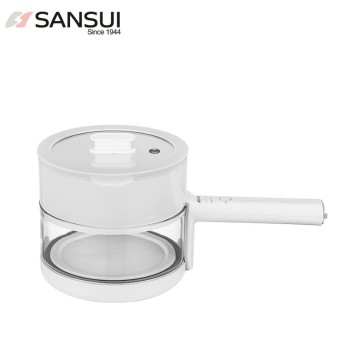 SANSUI 山水 玻璃款电煮锅养生锅（配蒸笼、玻璃炖盅）SD-69DY