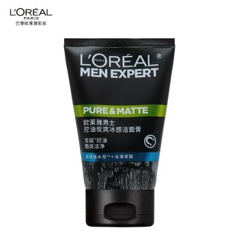 L'OREAL 欧莱雅 男士控油炭爽冰感洁面膏100ml