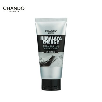 CHANDO 自然堂 男士喜马拉雅火山岩抗黑头洁面膏120g