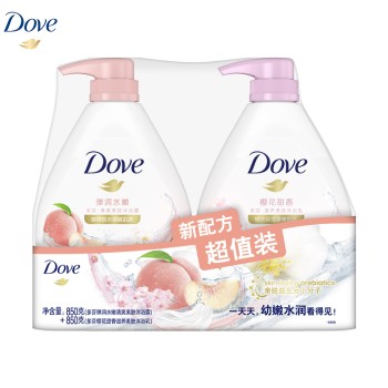 Dove 多芬 沐浴乳樱花甜香+弹润水嫩优惠装 850g+850g
