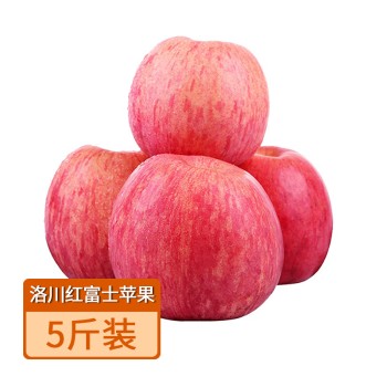 【特产】陕西 洛川红富士苹果5斤装约9-13个 80639当季新果