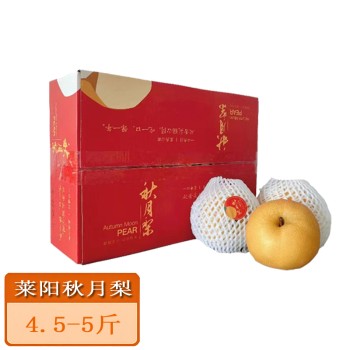 【顺丰或京东】山东莱阳秋月梨4.5-5斤约6粒左右彩箱