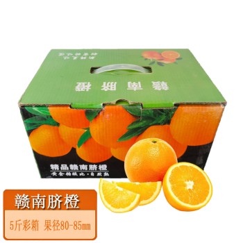 江西 赣南脐橙5斤彩箱 果径80-85mm【顺丰/京东发货】