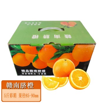 江西 赣南脐橙5斤彩箱 果径85-90mm【顺丰/京东发货】