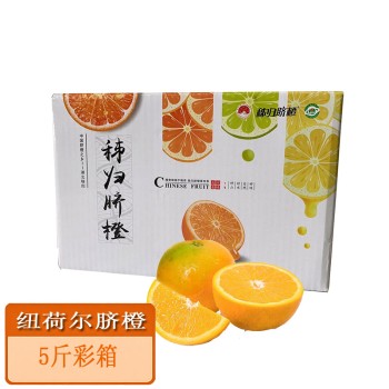 湖北 纽荷尔脐橙5斤彩箱 果径75-85mm【顺丰/京东快递】