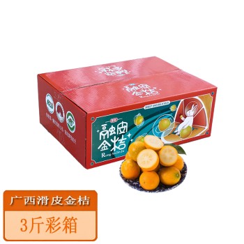 广西 滑皮金桔3斤彩箱 单果重12g+【顺丰/京东快递】