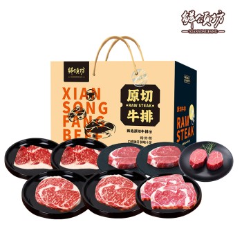 鲜颂坊 牛排898型1740g
