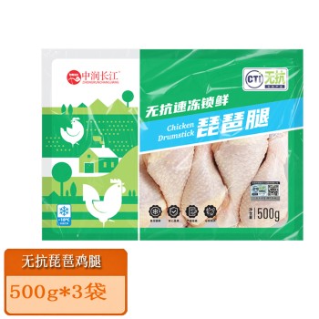 中润 无抗琵琶鸡腿500g*3袋