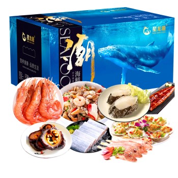 【特产】星龙港 马到功成 冷冻海产套餐3300g