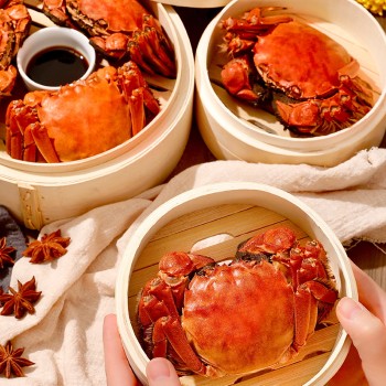 【1198型鹏程万里】老蟹坊 阳澄湖大闸蟹【公蟹3.8两*4只 母蟹2.8两*4只】