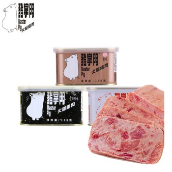 猪掌门 火腿猪肉罐头无辣不欢组合（原味，香辣，黑胡椒各一）MPZZH1983