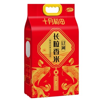 十月稻田 东北大米 辽河长粒香5kg