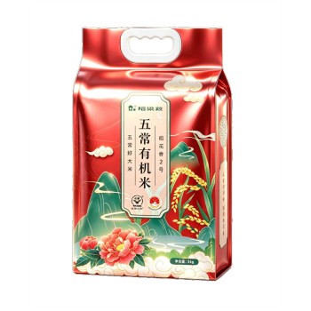 稻梁菽五常有机稻花香大米有机红色袋装5kg