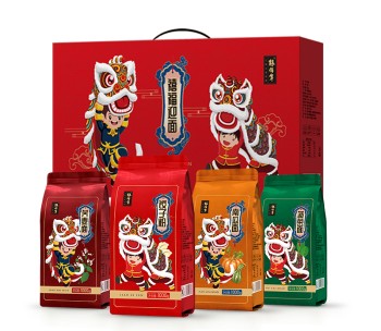 粮佰年 禧福迎面面粉4袋装组合礼盒