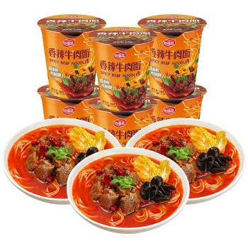 海福盛 香辣牛肉面68g*6杯