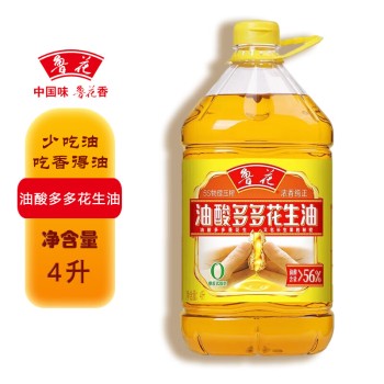 鲁花 油酸多多花生油4L大规格装