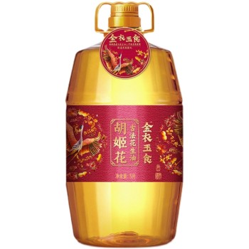 【只售广东省】胡姬花 金衣玉食古法花生油5L