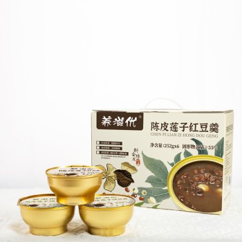 [广货]养滋优 陈皮莲子红豆羹绿豆羹252g*6碗礼盒装