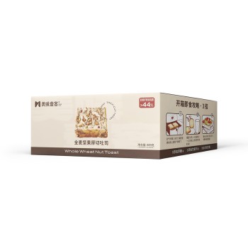 美味壹客 全麦坚果厚切吐司800g