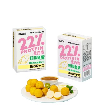 初吉 休闲零食咖喱鱼蛋240g*3盒装健身蛋白零食
