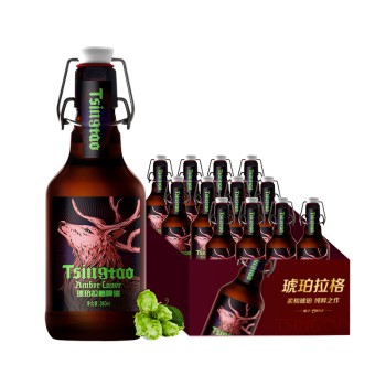 青岛啤酒 13.8度琥珀拉格380ml*12瓶整箱啤酒