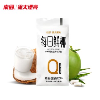 南国 每日鲜椰椰子汁 海南特产 植物蛋白0糖饮料100ml*8袋