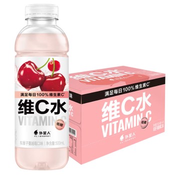 外星人-维生素水-维C水车厘子蔓越莓500m*15瓶