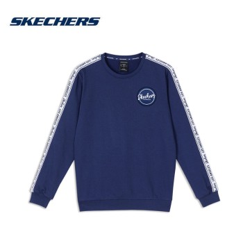 skechers 斯凯奇 女子logo串标针织套头衫运动卫衣 l120w011