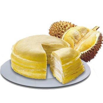 【特产】 甜品 进口马来西亚猫山王榴莲千层500g 80452